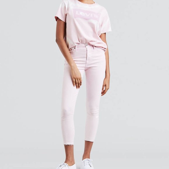 Levi's Pastel Pink Wedgie Fit Jeans Size 24 - Picture 1 of 9